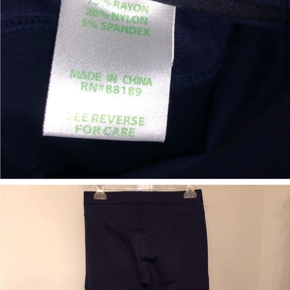 Lilly Pulitzer knit pants navy size 6 rayon nylon - Picture 5 of 5